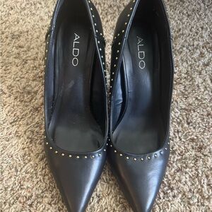 Aldo Black Studded Heels